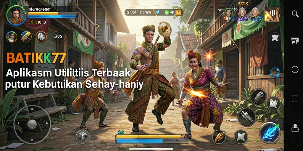 Tampilan utama BATIK77 yang menampilkan fitur utilitas yang mudah digunakan.