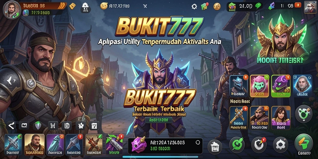 Tampilan antarmuka aplikasi BUKIT777 yang ramah pengguna.