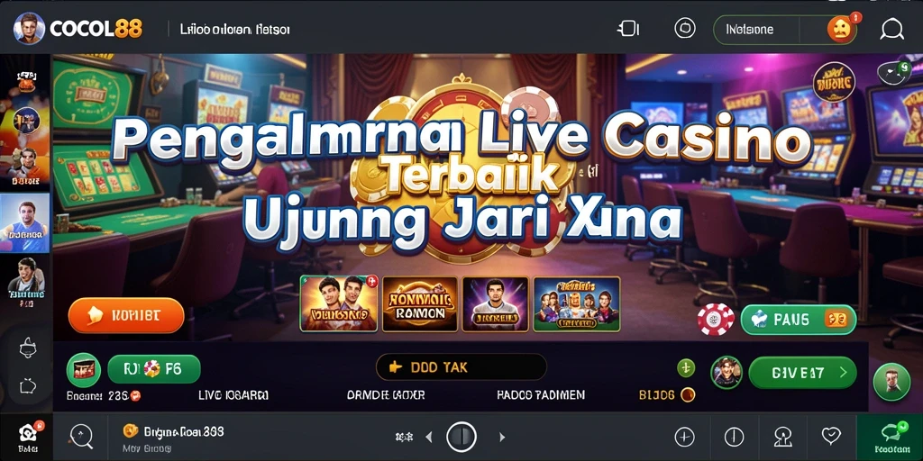 Screenshot gameplay COCOL88 yang menunjukkan suasana kasino langsung yang dinamis.