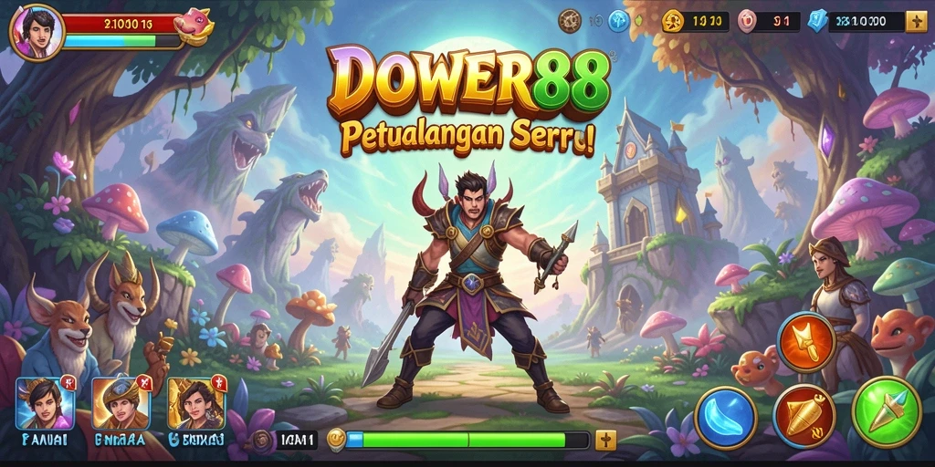 Tampilan gameplay DOWER88 yang menampilkan aksi petualangan yang mendebarkan.
