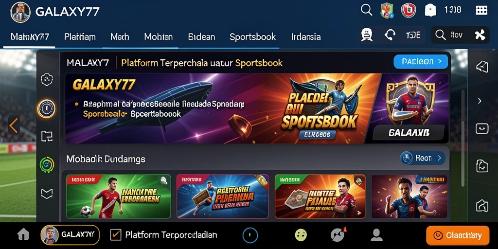 Tampilan menarik dari gameplay Sportsbook di GALAXY77.