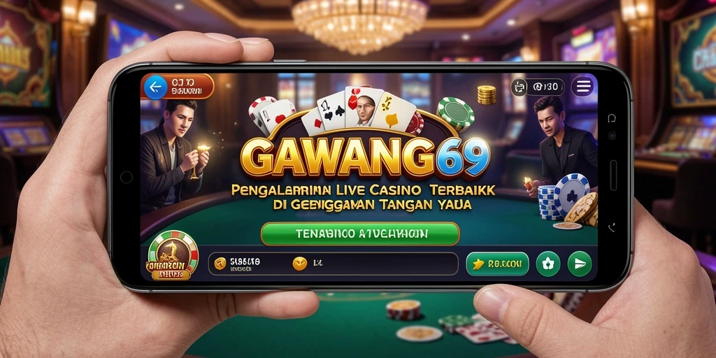 Screenshot GAWANG69 menunjukkan suasana kasino yang hidup dan interaktif.