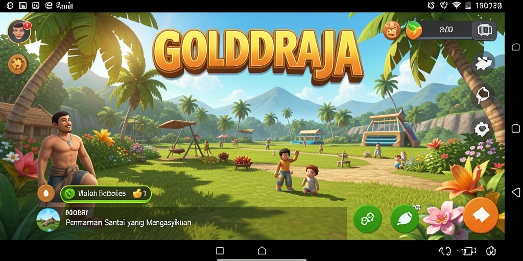 Tangkapan layar gameplay yang menarik dari GOLDRAJA.