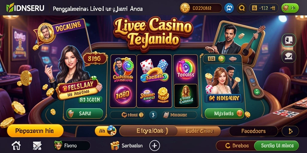 Screenshot gameplay IDNSERU yang mendebarkan dalam Live Casino.