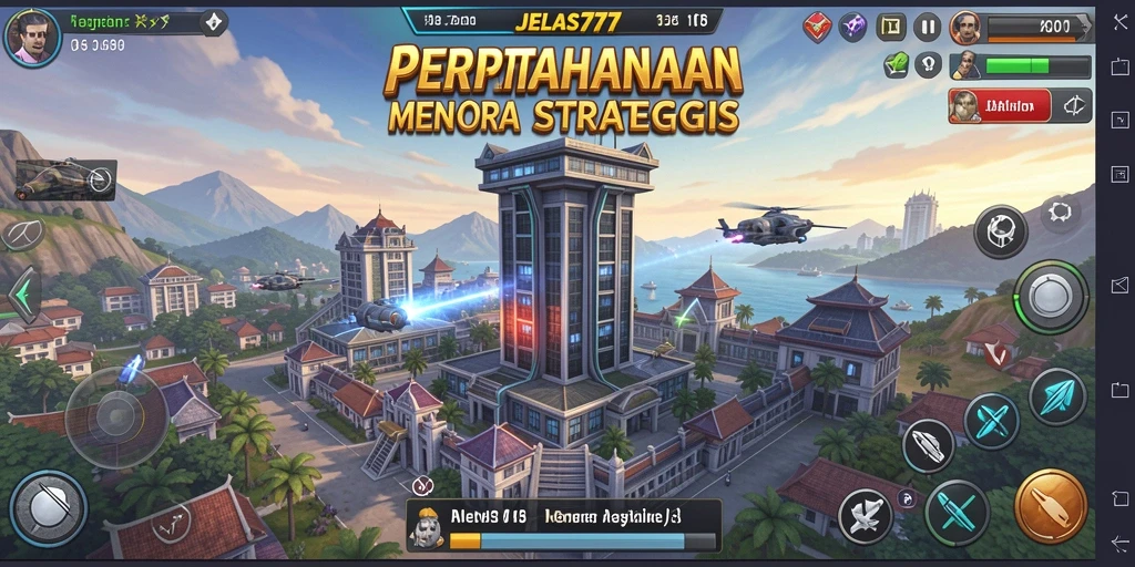 Tampilan gameplay <strong>JELAS777</strong> yang menarik dengan strategi menara.