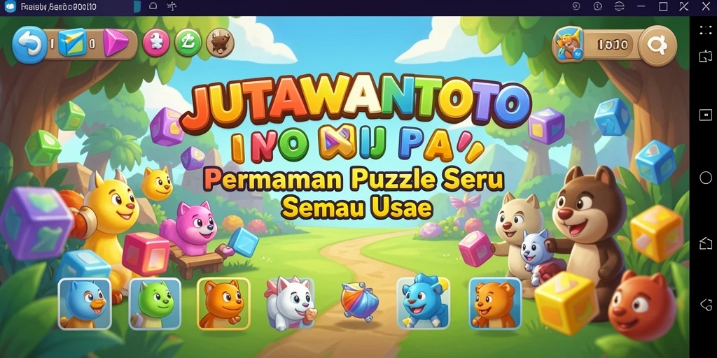 Screenshot gameplay JUTAWANTOTO yang menampilkan tantangan puzzle.