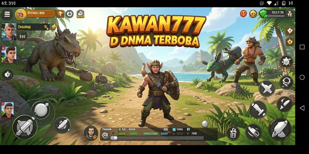 Tangkapan layar gameplay KAWAN777 menampilkan petualangan epik di dunia terbuka.