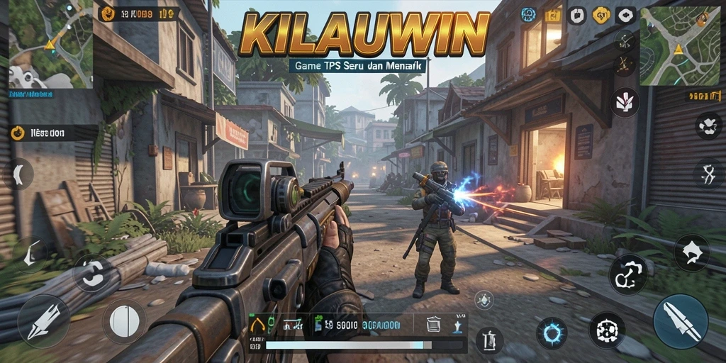 Screenshot gameplay KILAUWIN yang menunjukkan aksi seru di arena TPS.