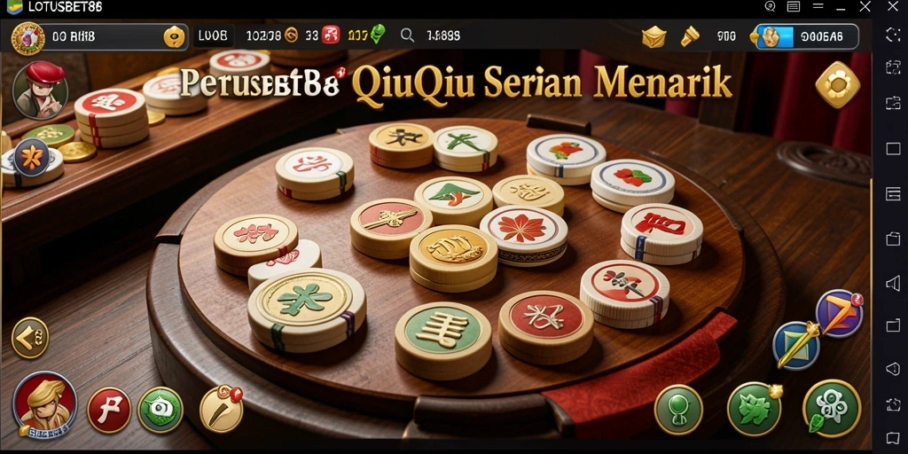 Tampilan seru gameplay QiuQiu di LOTUSBET88.