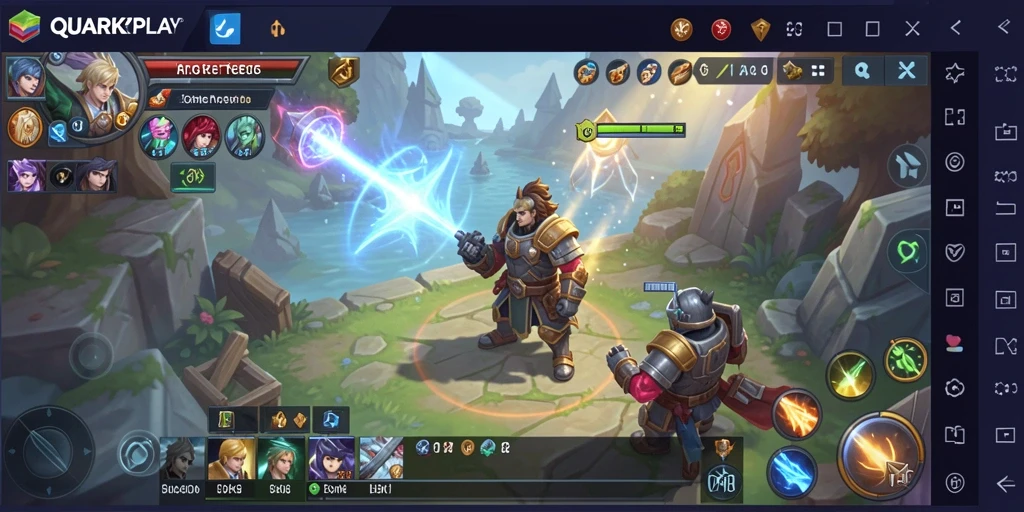 Tampilan gameplay QUARKPLAY yang menampilkan aksi strategi seru.
