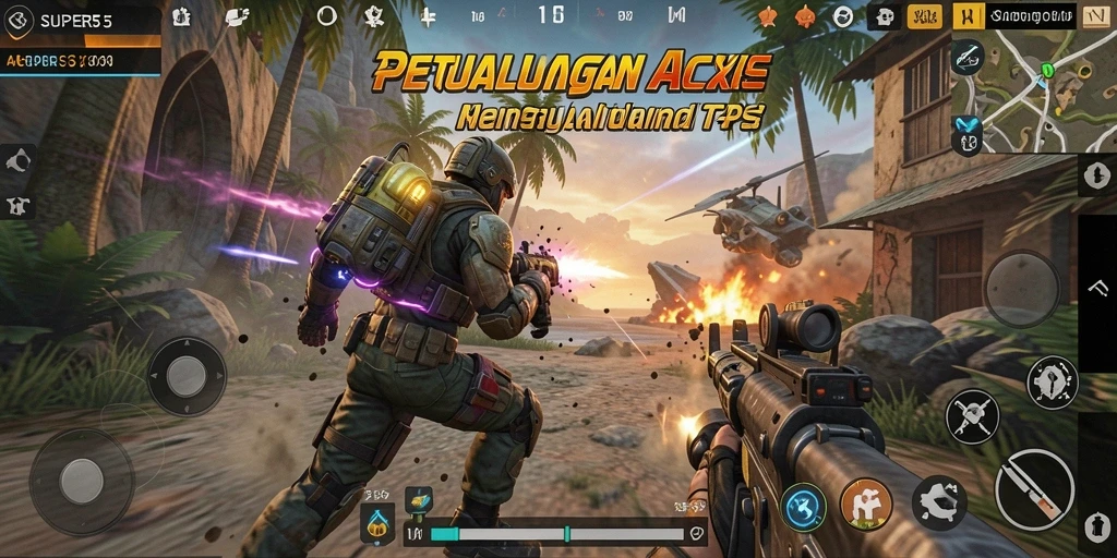 Tampilan gameplay SUPER5 yang mendebarkan dan penuh aksi.