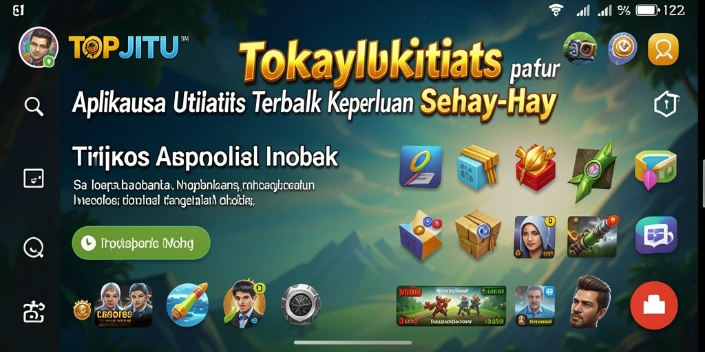Tampilan antarmuka utama aplikasi TOPJITU yang intuitif.
