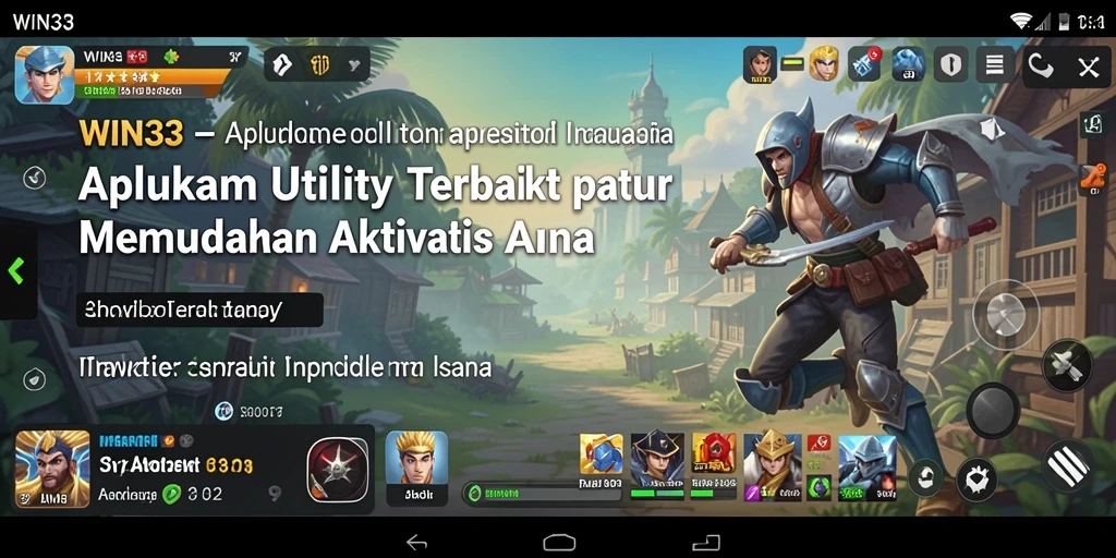 Screenshot utama WIN33 menampilkan antarmuka yang intuitif dan beragam fitur Utility.