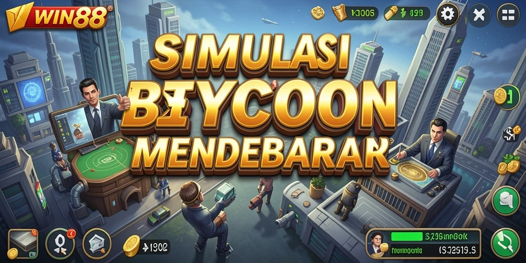 Tampilan gameplay WIN88 menampilkan simulasi bisnis yang realistis.