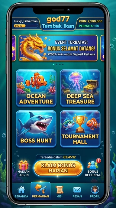 Screenshot fitur unggulan dari aplikasi god77 untuk pengguna Android.